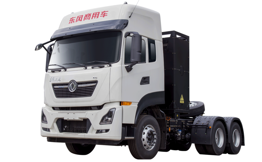 东风天龙电动换电牵引车