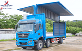 东风天锦KR前四后四8.6米翼开启厢式运输车（飞翼车））
